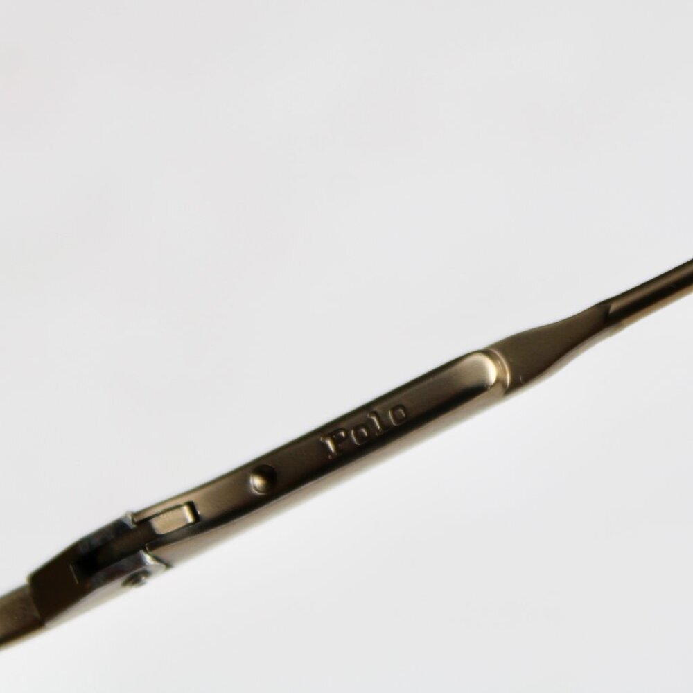 Polo Ralph Lauren Vintage Gold-Tone Metal Tortoise Round Half-Rim Eyeglasses - Picture 3 of 9
